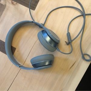 Beats Solo headphones blue with cord